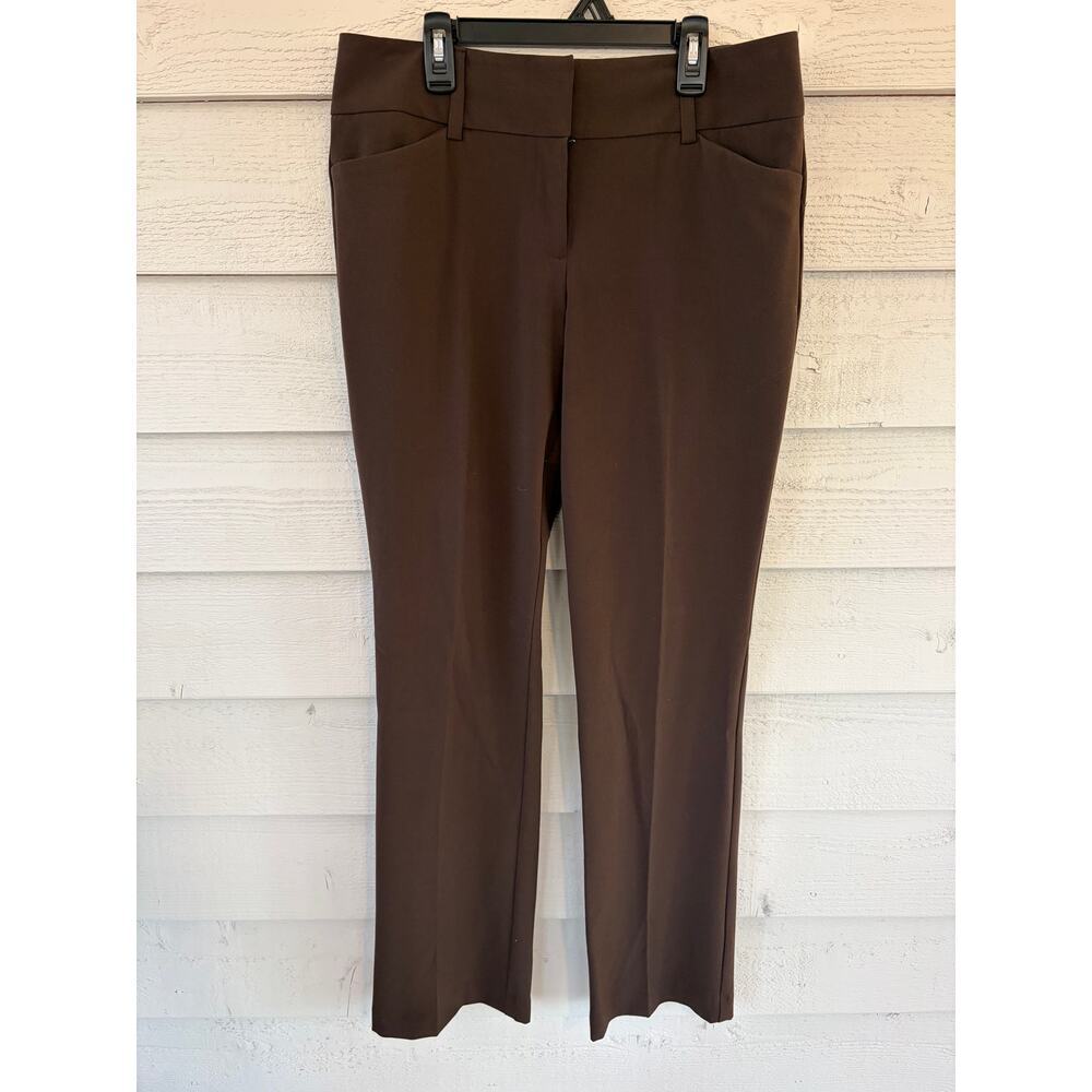 7th Avenue NY & Company Brown Dress Pants Size 8 Straight Leg Career Work - Picture 2 of 7